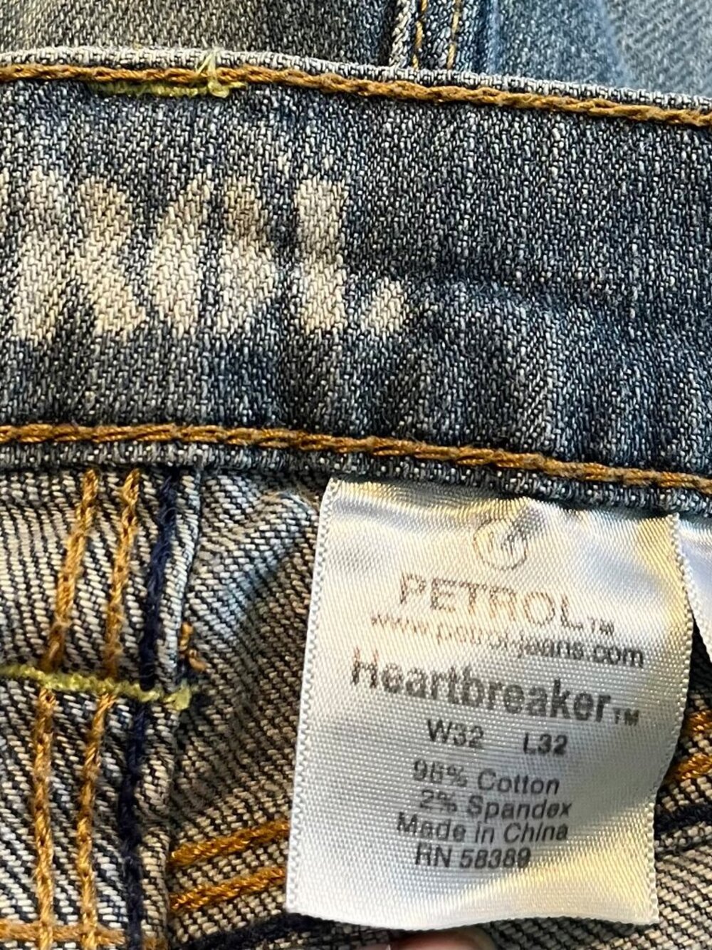 Vintage Petrol Heartbreaker Bootcut Western Jeans size 14 32x32 - Picture 7 of 9